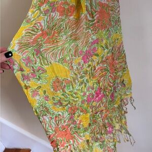 Lilly Pulitzer for Target Floral Scarf - Yellow, Pink, Green